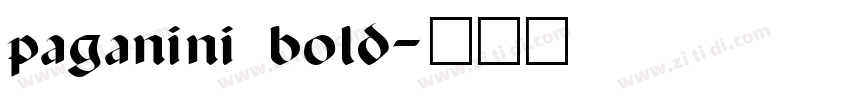 paganini bold字体转换